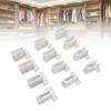 12pcs With Screws Wire Shelf Wall Bracket White Wire Rack Side Bracket Wire Shelf End Bracket  Wall