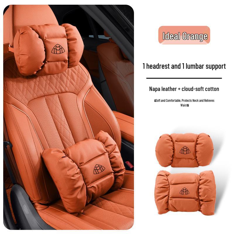 Mercedes-Maybach White Headrest & Lumbar Neck Pillow Set