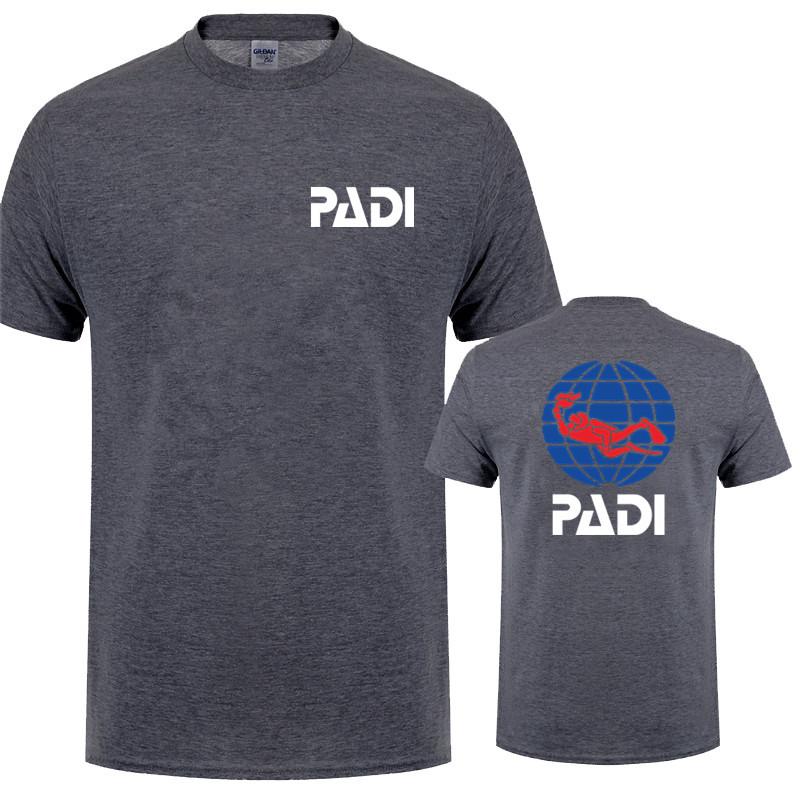 Potápěč Padi Tričko Unisex Ležérní Bavlněné Krátký Rukáv Vrcholy Lh373