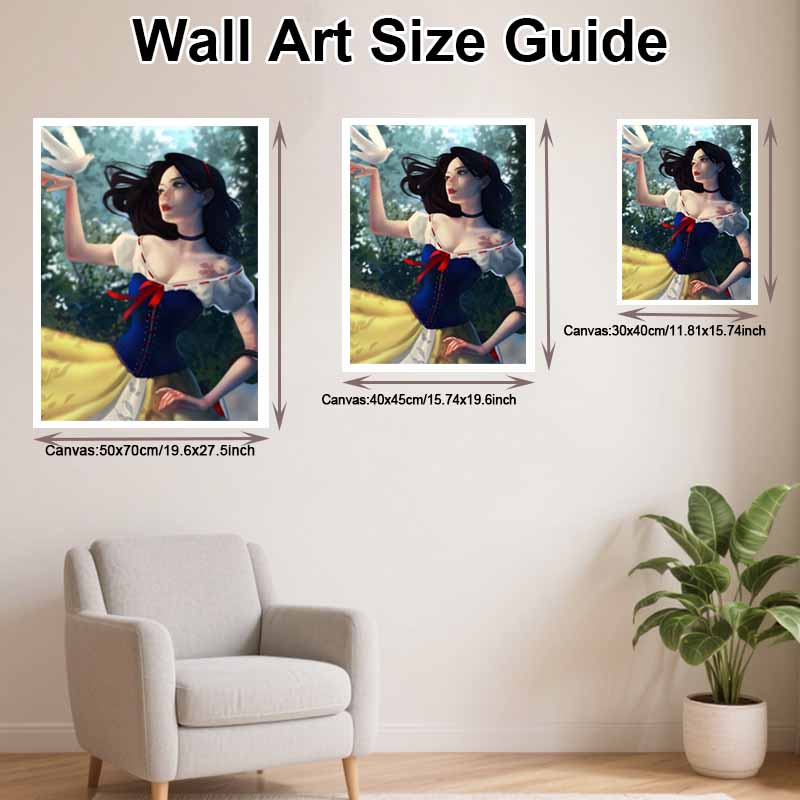 Disney Snow White Diamond Painting Kit 5D DIY, Suitable for Beginners and Craft Lovers, Interior Space Decoration