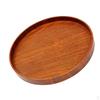 1 Plate Serving Food Fruit Snack Tray Dish Salad Bowl Round Wooden