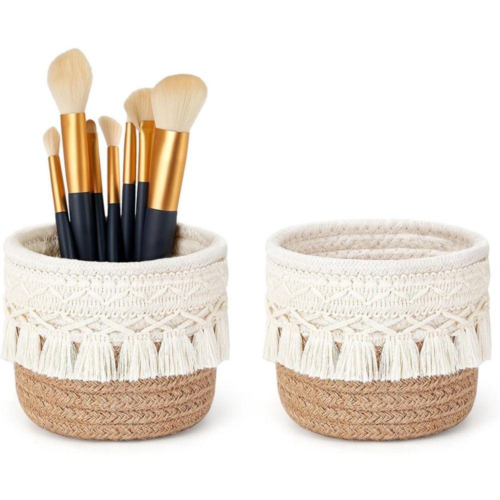 Cotton Rope Desktop Storage Basket White Coffee Snacks Box Home Decoration