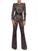 European-American Celebrity Style Lace Slim-Fit Jumpsuit