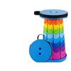 Telescopic Folding Outdoor Stool: Portable, Thickened Plastic for Travel, Fishing, Balcony, or Queue.