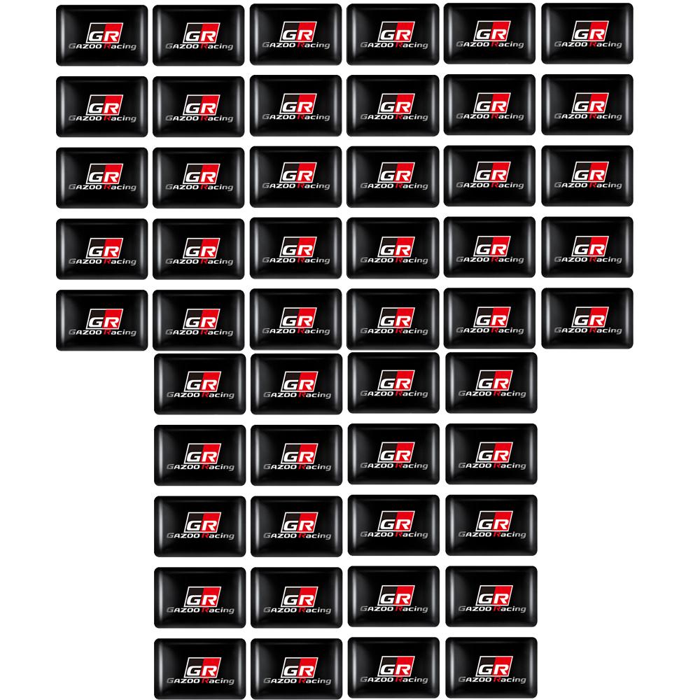 10/20/50PCS Badge Epoxy 3D GR GRZOO RACING Autocollant Décoration Intérieure de Voiture pour Toyota Prius Avensis Rav4 Crown Corolla Yaris TRD