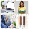 12 Pcs Bamboo Pens Employee Appreciation Gifts Engraving Wooden Ballpoint Pens Must Have for Writing Office Staff Coworkers(Elegant Color)