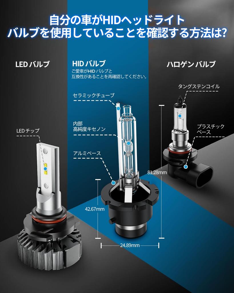 Marsauto D2S HID Bulb, 6000K Headlight, Genuine Replacement Bulb, 35 W, For Cars, HID