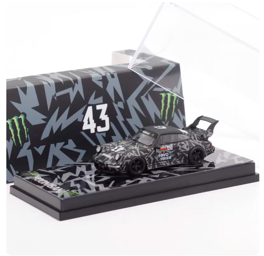BSC Decode 1:64 RWB 993 964 Full Carbon Matte Black Simulation Alloy Car Model Collection