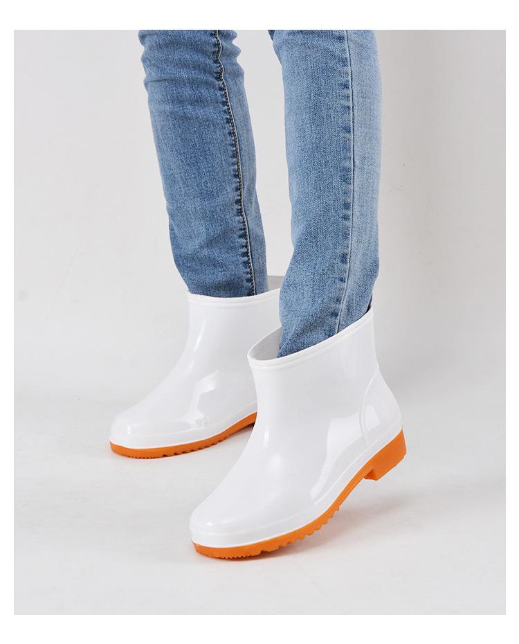 White High-Top Rain Boots: Acid, Alkali, Corrosion Resistant, Waterproof, Oilproof Farm Shoes
