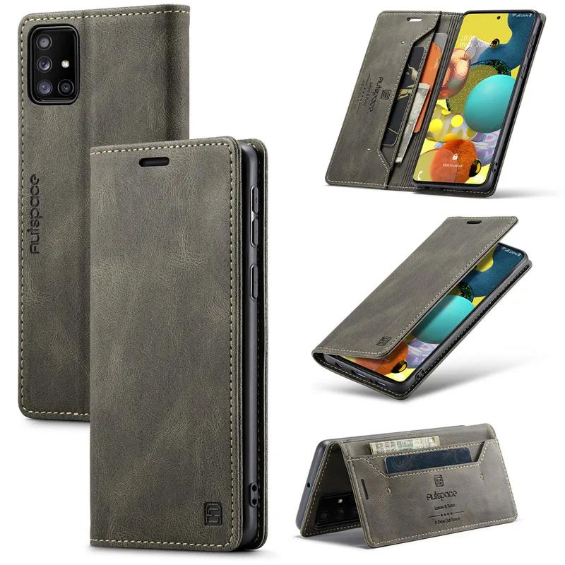 

Чехол-книжка из кожи для телефона Samsung Galaxy S21 FE S20 Plus S22 S23 S24 Ultra S25 Edge Note 20 с магнитным кошельком и отделением для карт, Coque Samsung Note20 Ultra кофейный