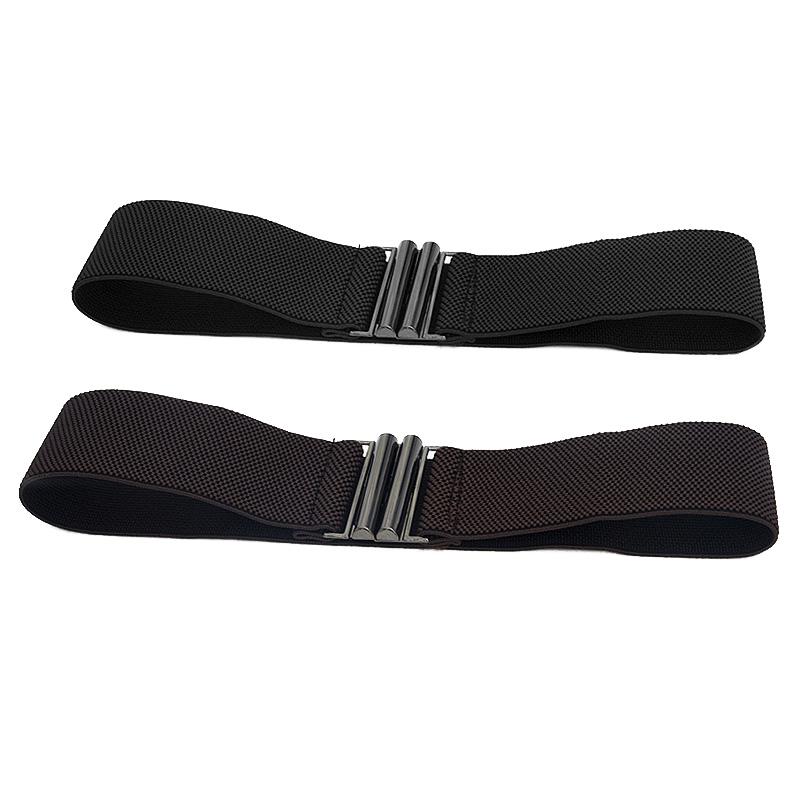 Womens Lady Fashion Elastic Cinch Belt Wide Stretch Waist Band Clasp Buckle