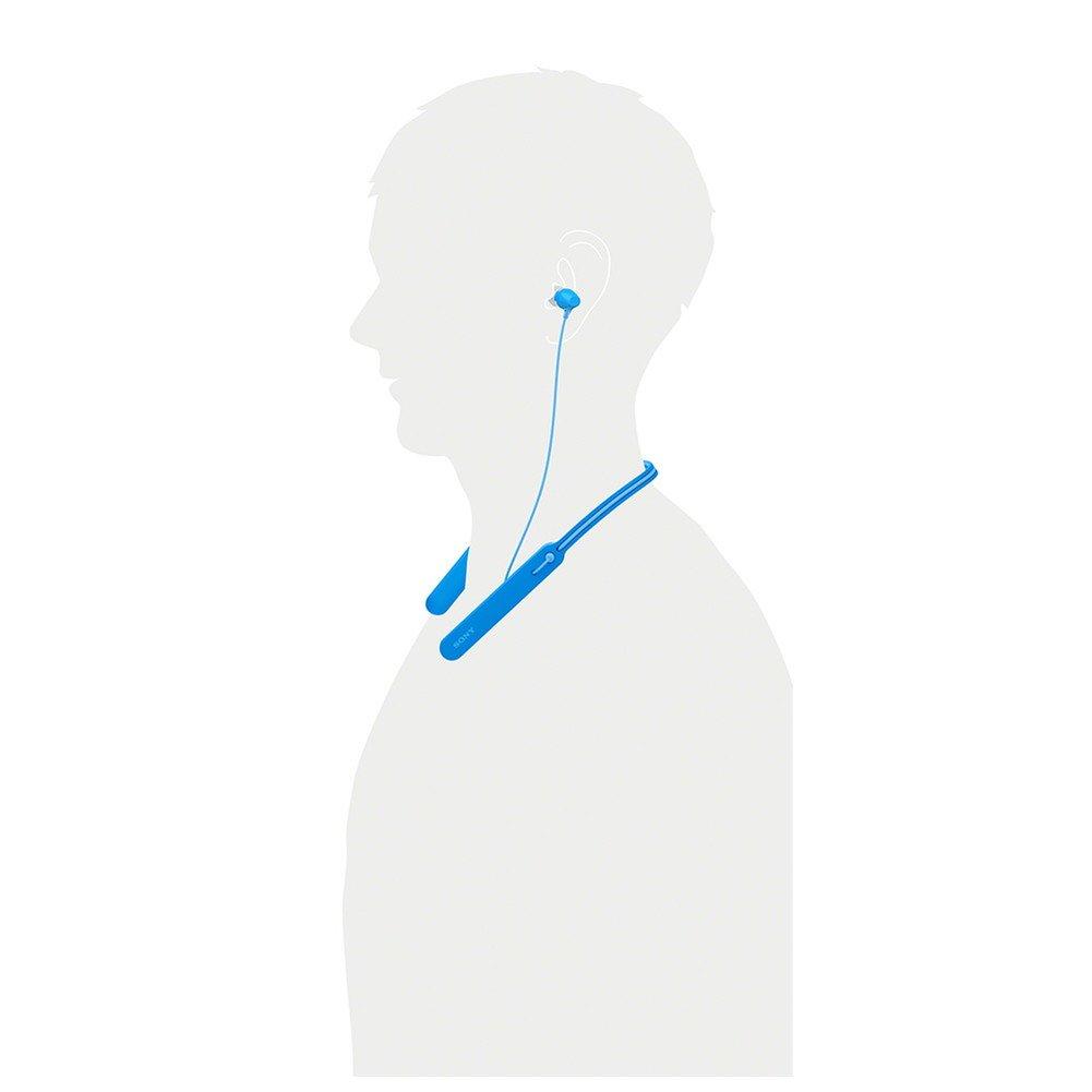 Sony Kabellose Ohrhörer Bluetooth bis zu 20 Stunden Dauerbetrieb mit 2017 Blue L WI-C400 kompatibel, Wiedergabe, In-Ear-Typ, Mikrofon, Modell, WI-C400