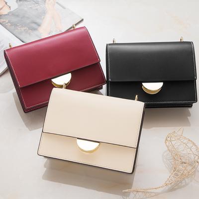 Summer Urban Simple Luggage Leather Goods Solid Color Small Square Leather Stitching Ladies Crossbody Bag