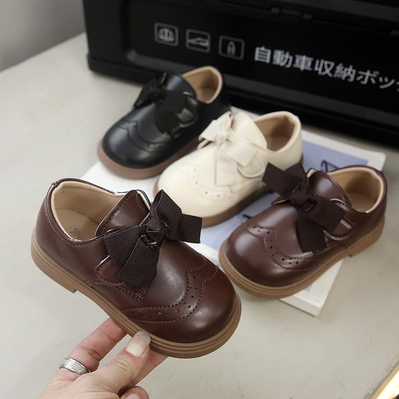 Baby Girl Leather Shoes Autumn New Children's Bow Fashion Princess Shoes Soft Sole Girls Versatile