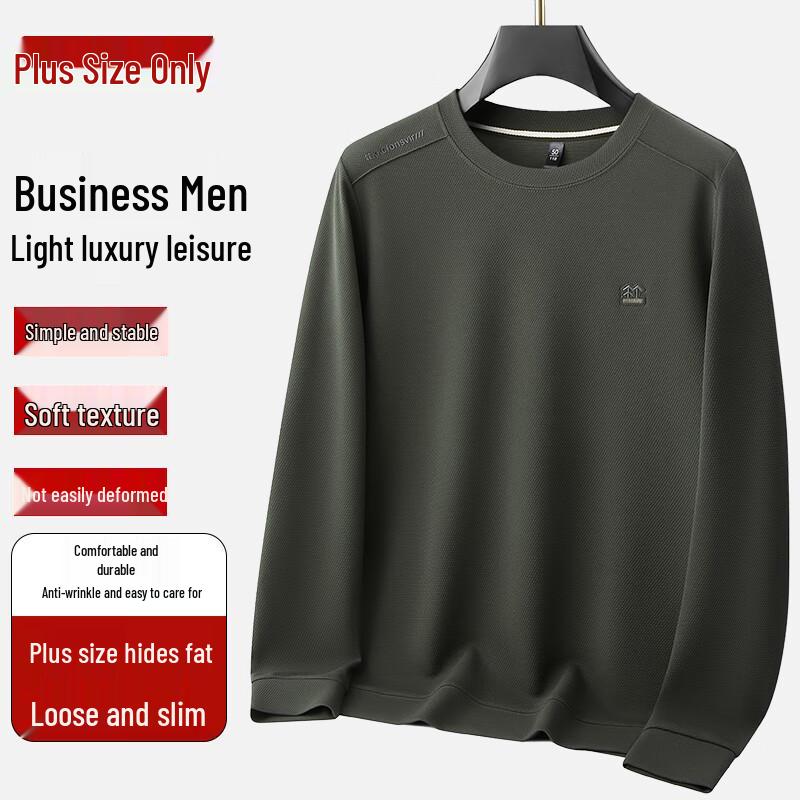 

Dibenze Men s Plus Size Round Neck Long Sleeve Casual Sweatshirt 7XL