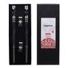 304 Stainless Steel Chopsticks & Rests Gift Set with Laser Black and White Logo