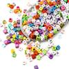 50pcs 7x7mm Acrylic Cubes Constellation Beads For DIY Jewelry Making Necklace Bracelet