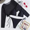 Damen Floral Print Neckholder Tankini Set Sommer Neu Bindeseite High Waist Bikini Badebekleidung für Strandurlaub