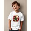 Summer New Red Rose Saint Judas Funny Print Boys Girls Clothes Cotton Casual Childrens Tshirt Fashion Kids Short Sleeved Shirt