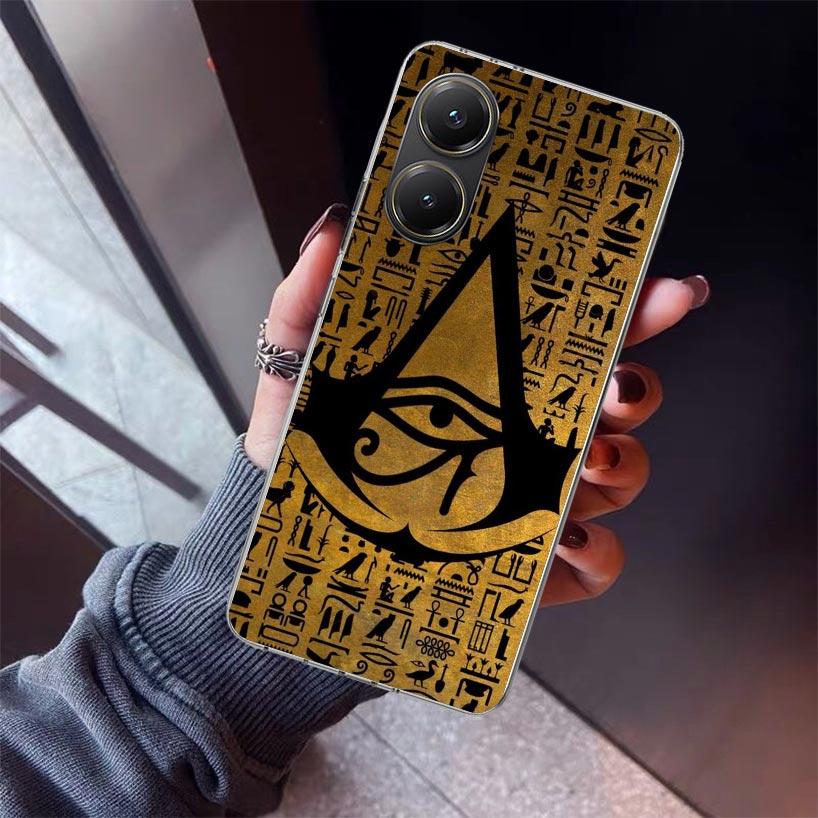 

Sacred Eye of Horus Egypt Fresco Phone Case For Xiaomi Poco X7 X6 X5 Pro F7 Ultra Redmi 15C 15 13 13C 12 12C 10 10A 10C 9 9A 9C Redmi 10C