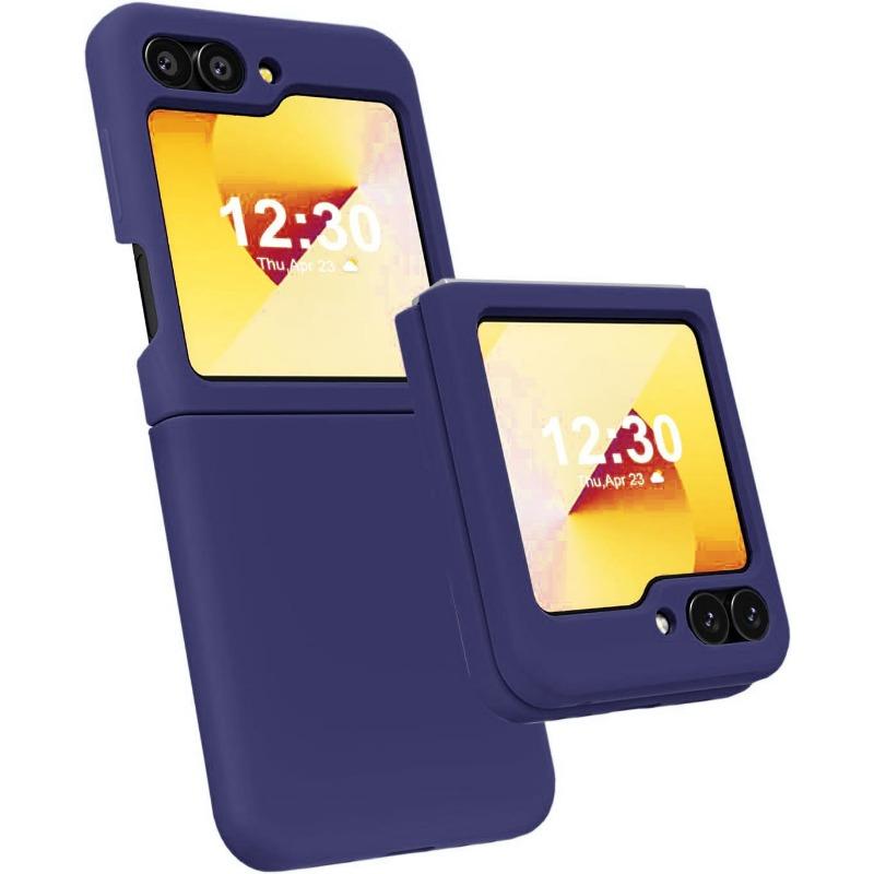Suitable for Samsung ZFlip7 Folding Liquid Silicone Mobile Phone Case Solid Color Skin Feeling Zflip6 Anti Fall New Protective Case