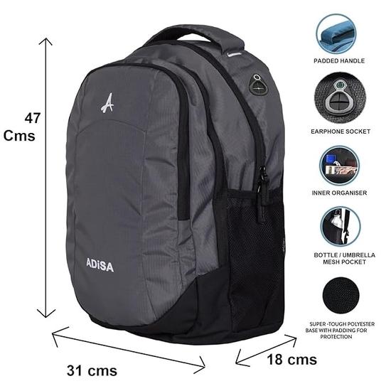 ADISA Light Weight Laptop Backpack 32 Ltrs