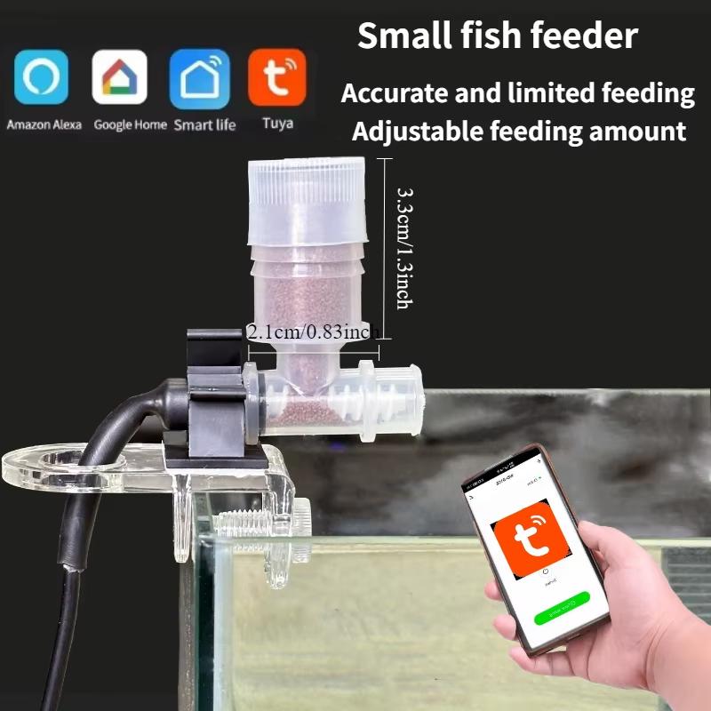 

Fish tank feeder Mobile phone remote control Intelligent timing feeder Ornamental fish Turtle food Aquarium automatic feeder