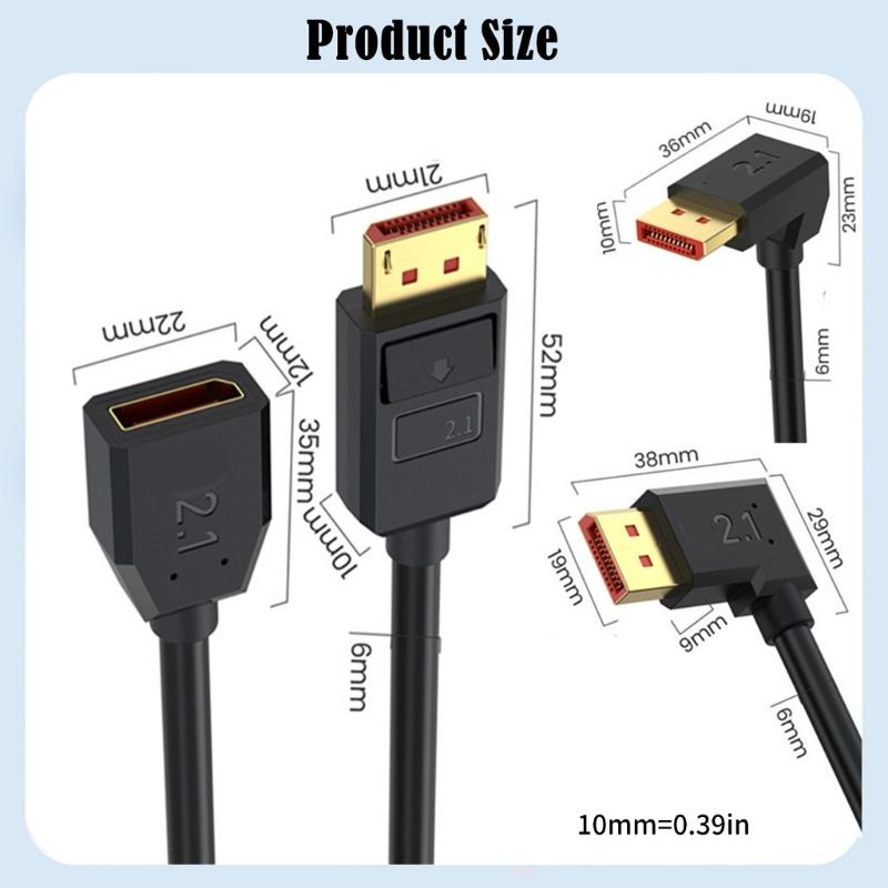 2.1 Cable 50cm 54Gbps Bandwidth Supports 16K 30Hz 8K120Hz 4K240Hz For Gaming Monitors And HDCP 2.2 Devices
