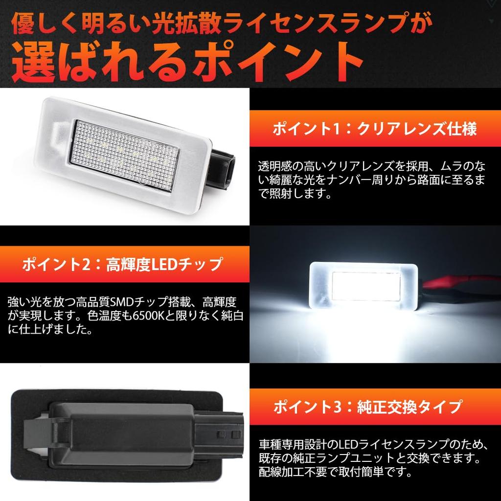 Kitazawa Shoji T33 and Serena C27 LED License Plate Nissan Vehicle License Plate Light Unit for Serena and Custom Emark Easy Genuine Set of 2 Serena