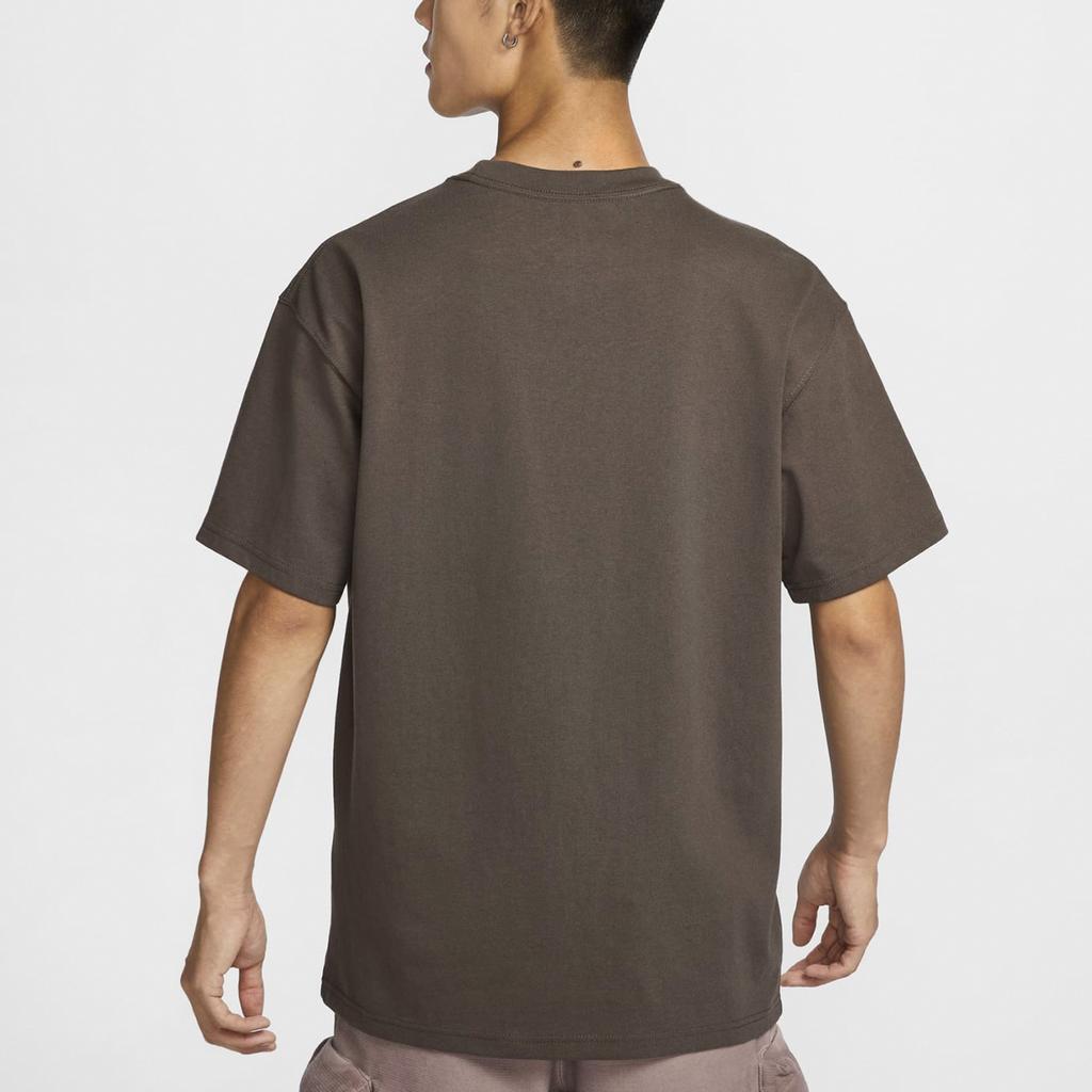 Nike Casual Series Letter Print Comfortable Versatile Round Neck Short Sleeve T-Shirt Men T-Shirts Brown FZ5393237