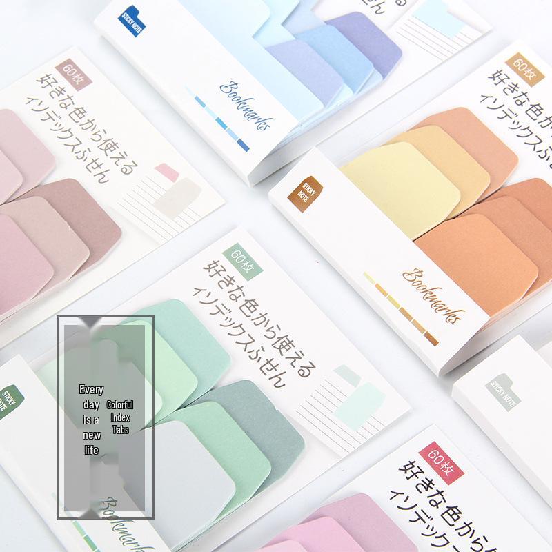 Creative Gradient Sticky Notes Notebook - Cute DIY Memo Diary Pages Short - Gradient Green