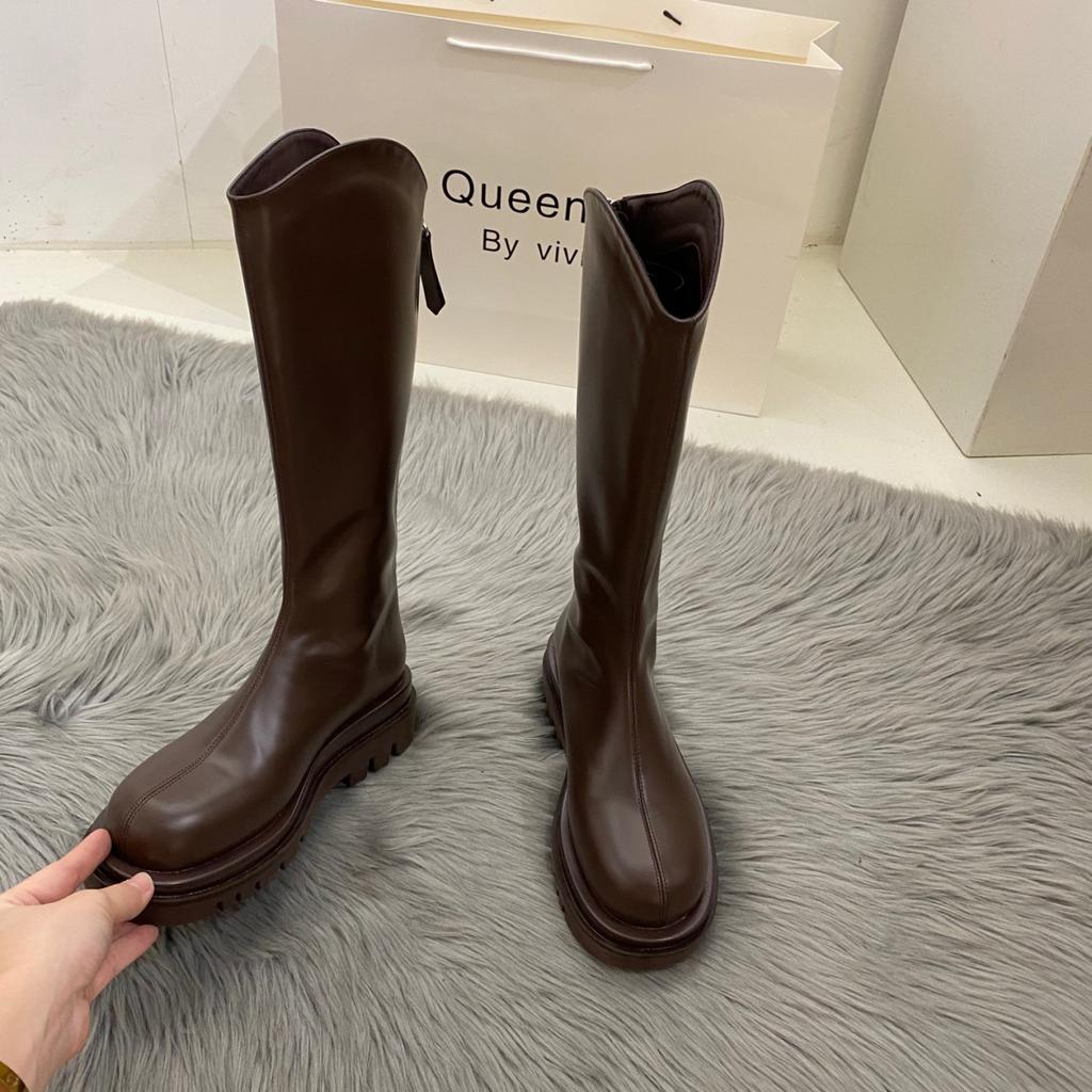 But knee boots women's 2025 new platform high boots versatile winter legs long Martin boots velvet women's boots