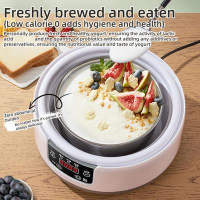 1,2L Automatický jogurtovač Stálá regulace teploty Nízká hlučnost Výrobník natto Nástroj na výrobu jogurtu DIY Vložka z nerezové oceli 304