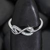 A Stylish And Minimalist Women'S Ring Featuring an Infinite Loop Design with Micro-Set Synthetic Zirconia, Perfect for New Year, Ramadan, Valentine'S