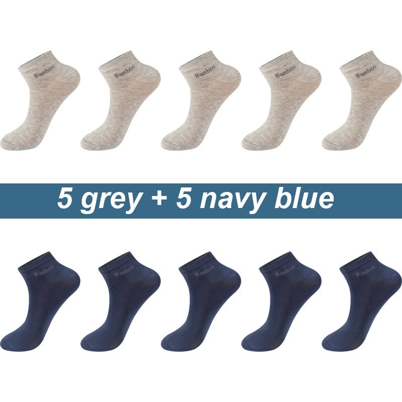 10 Paare/los Männer Bambus Faser Socken Kurze Casual Atmungsaktive Anti-Bakterielle Mann Ankle Socken Hohe Qualität Neue Schwarz Busines