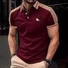 Summer New Men's T-shirt Tops Daily Casual Printing Lapel Short-sleeved Polo Shirt