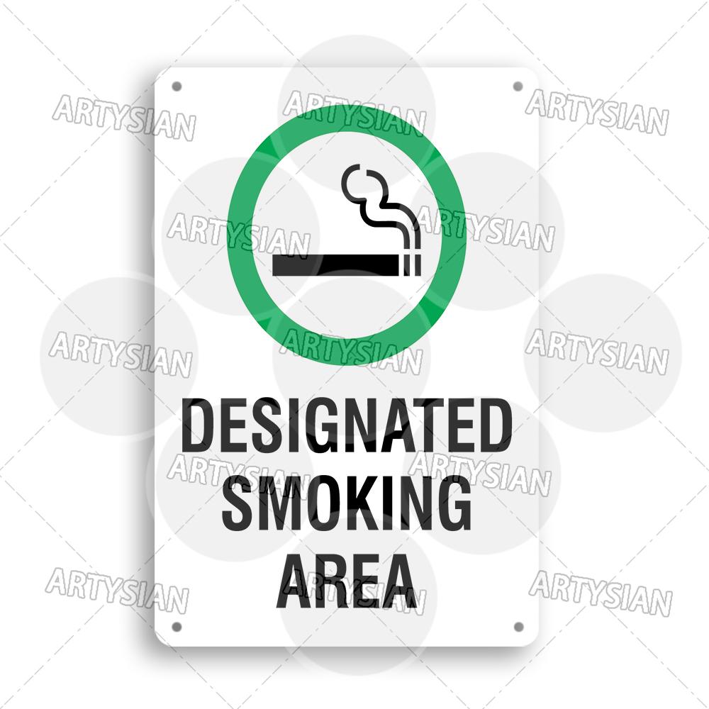 No Smoking Metal Sign No Vaping Smoke-Free Zone Smoking Permitted Plaque Auahi Kore Designated Smoking Area No Open Flames