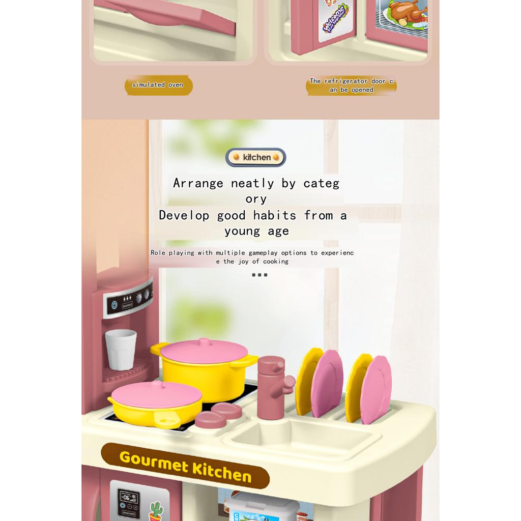 Kid's Play Kitchen Set Cooking Toy for Boys and Girls