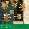 Set of Six 3D Paper Snowflake Hanging Decorations for Store Windows