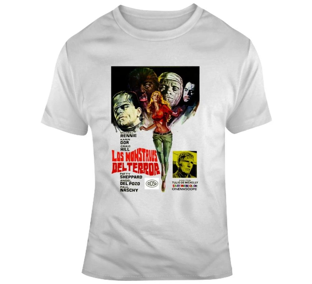 Monstrous T Shirt Cult Film Retro Tee White Vintage Movie Monster 60s Vintage 2XL
