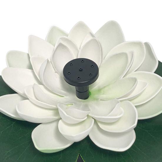 Lotus Solarwasserbrunnen mit Sprühdüsen Schwimmende Seerose Vogeltränke Brunnen Außen Gartenteich Pool Solarwasserpumpe Dekoration
