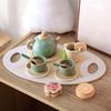 Non-Toxic Wooden Afternoon Tea Set Toy Kitchen Accessories Tea Party Food Play Early Educational Toys For Toddlers Children Kids Gifts
