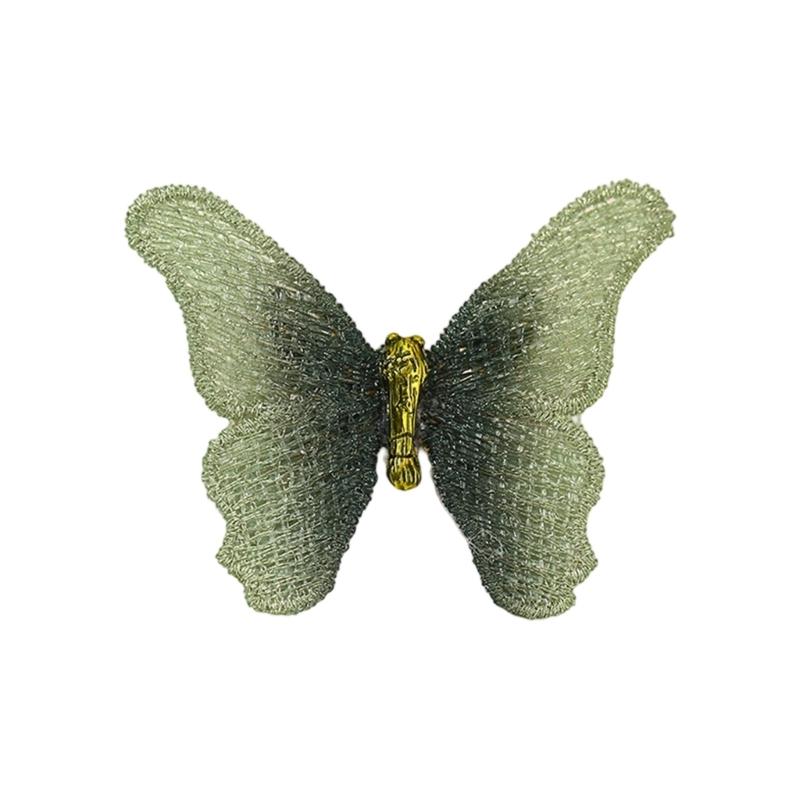 

Delicate Butterfly Design Brooch With Secure Pin Closure, Alloy Charm Lapel Pin For Outfits And Bags Decoration зелений