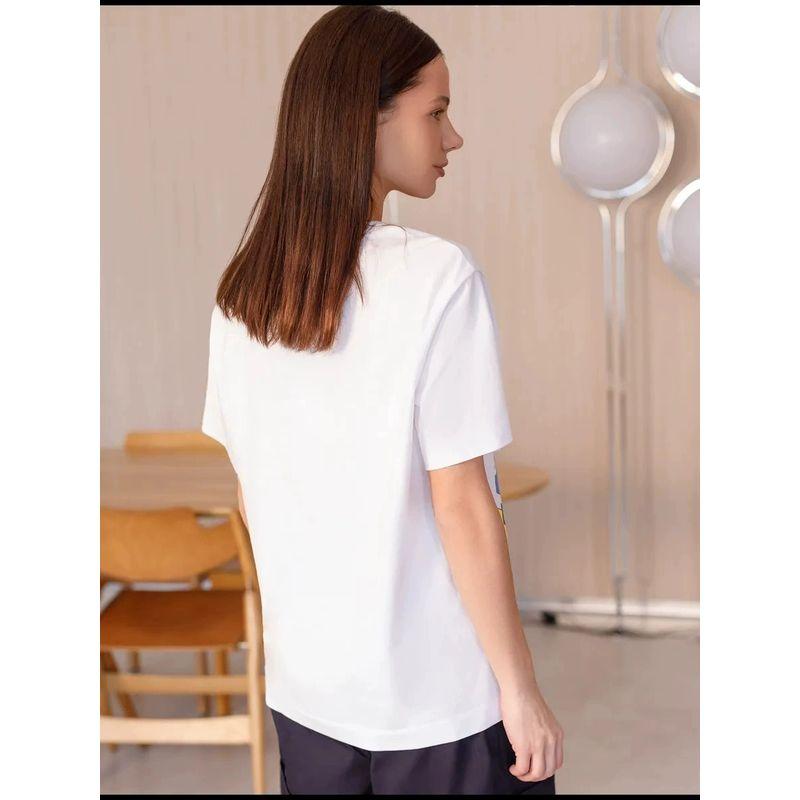 Loose Printed T-shirt Western Style New Fashion Loose Casual Print Short Sleeve Cotton T-shirt Top