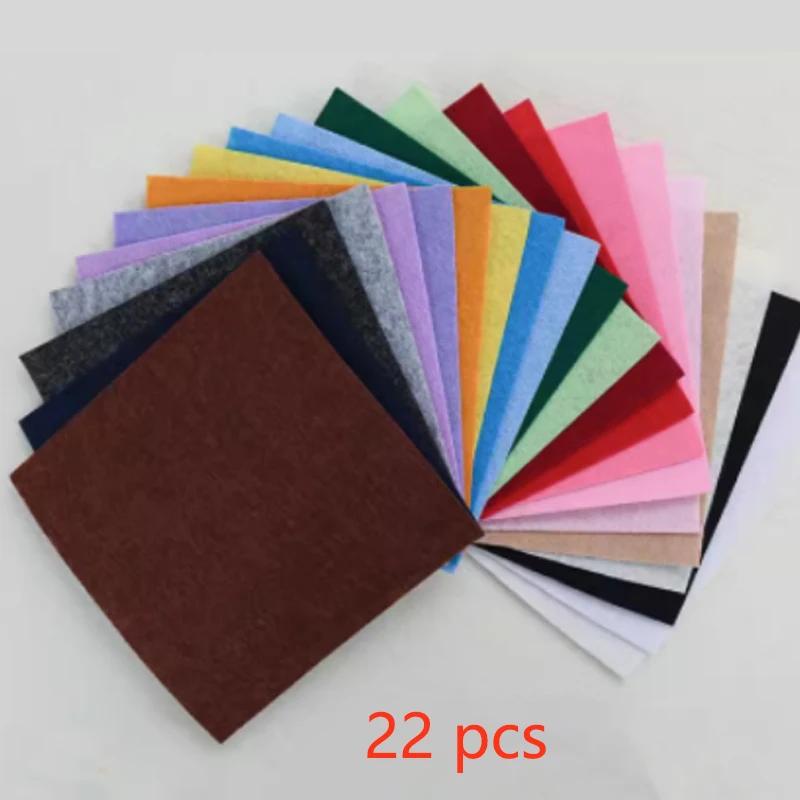 Non-Woven Felt Fabric Felt Paper for Patchwork DIY Sewing Dolls Crafts Accessories Material Decoration 40/20 pcs/set 1mm Thick 15x15cm