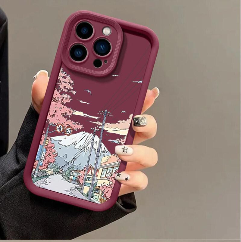 Anime Scenery Sunset Case for Samsung Galaxy M34 M31 M51 M30S M23 M16 M11 M15 F06 J4 J6 Plus J8 A02 S21 FE S20 Ultra Plus Cover