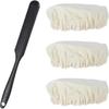 3 Pcs Sourdough Starter Jar Cover Cloth with Spatula, Reble Cloth Jar Covers for Sourdough, Bread Fermentation Baking Covers Clothes for 3-4 Inch
