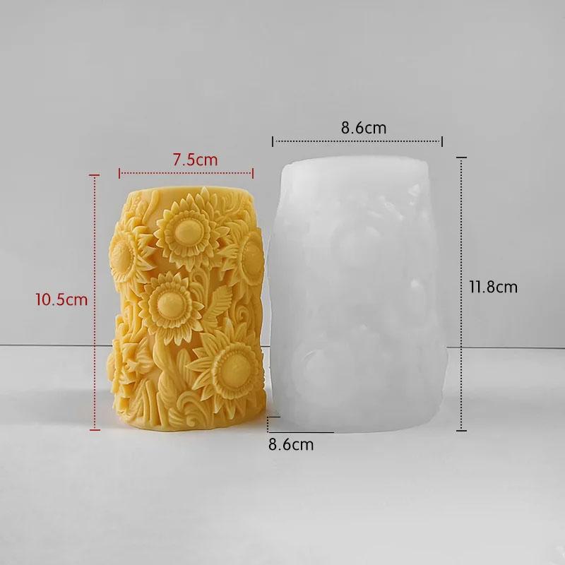 Ahornblatt Zylinderkerze Silikonform DIY Kerzenform Gips Aromatherapie Handgemachte Dekoration Epoxidform