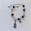 Elegant Heart Star Skull Guitar Bracelet Chic Skull Guitar Pendant Fashion Bracelet Jewelry for Daily Wear Dates Parties