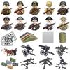 Non-Toxic 24Pcs Military Figure Ww2 Military Product Soldier Figure Building Blocks Children'S Holiday Gift Toys Gifts Funny